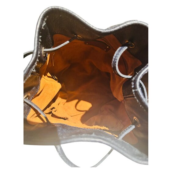 Patricia Nash Braided Leather Drawstring Bucket bag in blue - Picture 8 of 9